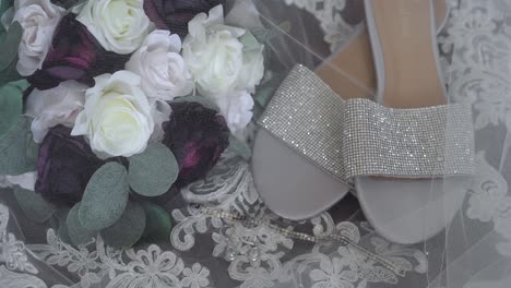 top-down-shot-of-designer-bridal-details-for-a-wedding