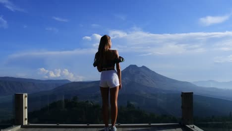 tourists-taking-selfies-against-the-backdrop-of-Mount-Batur-in-Kintamani,-Bali,-Indonesia,-November-13,-2020