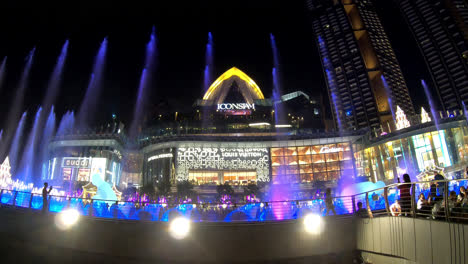 fountains show at the mall Icon Siam, Bangkok, Thailand Stock