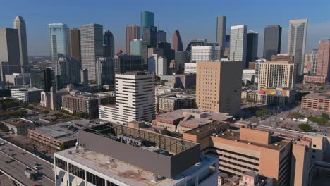 Aerial-view-of-downtown-Houston-and-surrounding-area