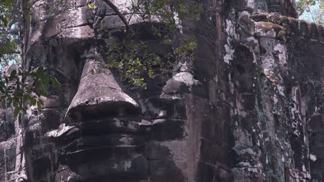 Alejarse-De-La-Gran-Cara-De-Piedra-En-La-Jungla-De-Angkor-Wat