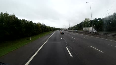 Time-lapse-from-a-HGV-cab-driving-along-the-A1M-to-the-M11-junction