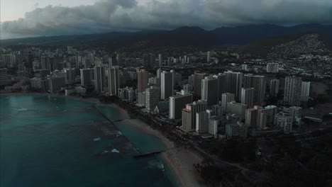Imágenes-Aéreas-De-Drones-De-Honolulu,-Hawaii