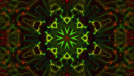 Hypnotic-psychedelic-colorful-abstract-kaleidoscope-background,-looped-animation