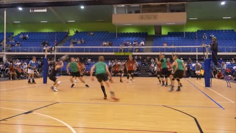 Shot-of-volleyball-players-above-years-old-gathering-in-the-world-master-game-at-Waitakere-Trust-Stadium