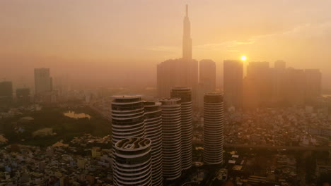 Part-eleven-Aerial-Urban-sunrise-in-SE-Asia-with-an-extreme-air-pollution-level