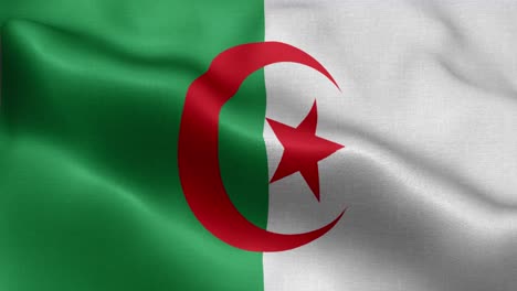 Schwenkschleife-4k-Nationalflagge-Von-Algerien