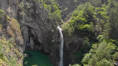 Flying-up-near-Goritsa-waterfall-in-Rila-mountains-Bulgaria