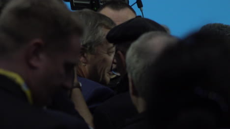 Brexit-Party-leader-Nigel-Farage-is-surrounded-by-photographers-and-other-journalists-at-a-press-conference-prior-to-the-General-Election