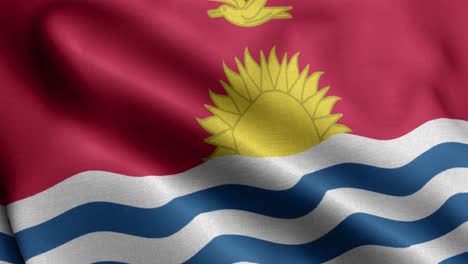 Primer-Plano-Ondeando-Lazo-4k-Bandera-Nacional-De-Kiribati