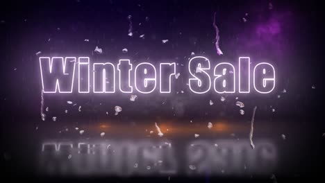"Winter-Sale"-neon-lights-sign-revealed-through-a-storm-with-flickering-lights