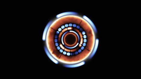 Spinning-light-circles-in-electric-blue-and-fire-orange-for-a-sci-fi-effect-background