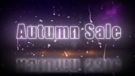 "Autumn-Sale"-neon-lights-sign-revealed-through-a-storm-with-flickering-lights