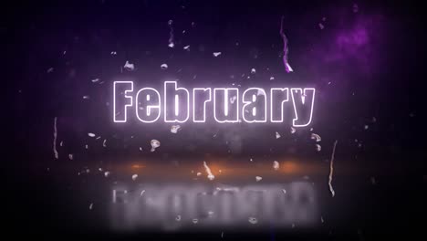 Februar-neonlichtzeichen,-Das-Durch-Einen-Sturm-Mit-Flackernden-Lichtern-Aufgedeckt-Wird