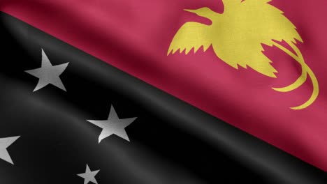 Closeup-waving-loop-4k-National-Flag-of-Papua