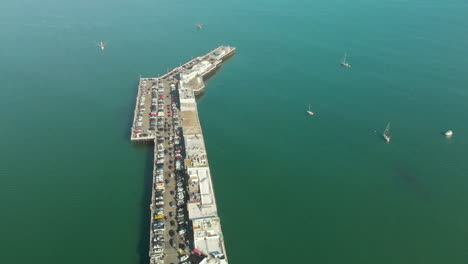 Aerial-of-Pier-on-Water
