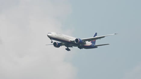 Aeroflot-Boeing-777-3M0-VQ-BUB-approaching-before-landing-to-Suvarnabhumi-airport-in-Bangkok-at-Thailand