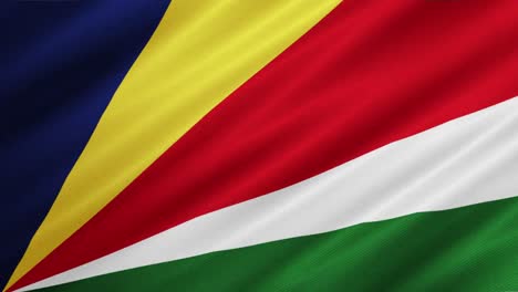 Flagge-Der-Seychellen-Weht-Im-Hintergrund