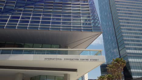 The-Well-Known-New-International-Convention-Centre-Sydney-building-at-Darling-Harbour,-Australia