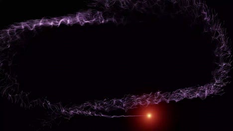 Red-light-flare-trails-particles-in-an-oval-to-highlight-your-text,-title-or-copy-space-on-a-black-background---can-be-looped