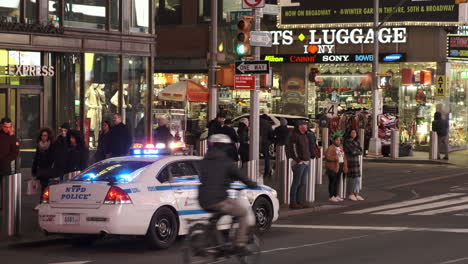 NYPD-Police-Car-At-Night-In-Times-Square