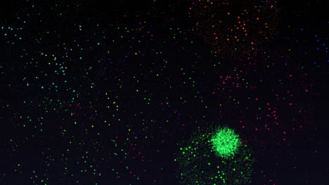 Colorful-fireworks-animation-isolated-on-dark-background