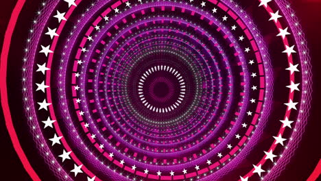 Abstract-rose-stars-moving-Background-in-Loop,-futuristic-circular-tunnel-style,-for-stage-design,-visual-projection-mapping,-music-video,-TV-show,-editors-and-VJs-for-led-screens-or-fashion-show