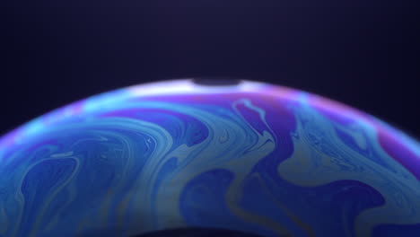 Beautiful-deep-blue-bubble-planet--close-up