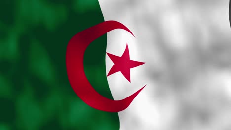 Algerische-Flagge-Weht-Im-Wind