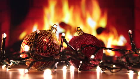 Christmas-ball-decoration-lights-and-fireplace