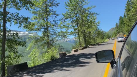 Driving-thru-glacier-national-park-montana