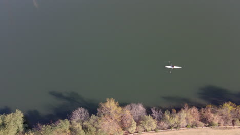 Flight-above-the-canoe-on-sunny-winter-day-in-Texas