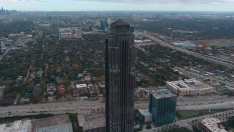 4k-aerial-view-of-the-Galleria-area-in-Houston,-Texas