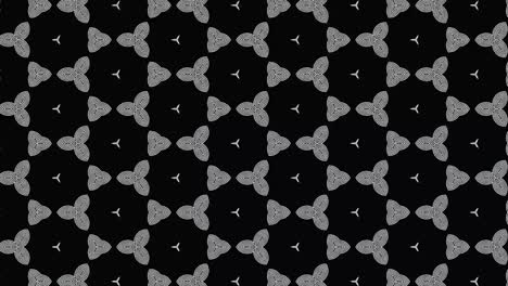 Black-And-White-Floral-Patterns-Seamless-Looping---Hypnotic-Effect-Optical-Illusion---animation