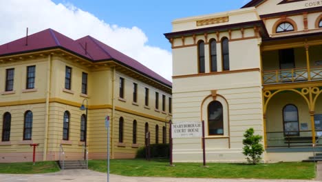 Edificios-Patrimoniales-Y-Ubicación-En-Maryborough-Cerca-Del-Río-Mary-En-Queensland