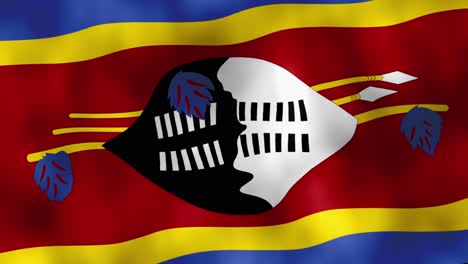 Swazi-Flag-waving-in-the-wind