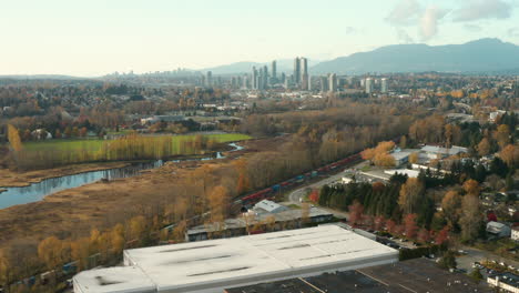 Scenic-aerial-view-of-the-Greater-Vancouver-skyline