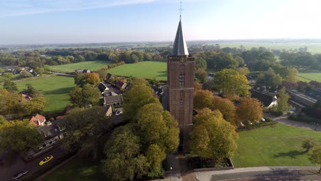 Church-in-rural-area---High-angle-drone-shot