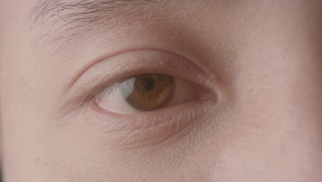 Closeup-of-man's-eye-moving-looking-around