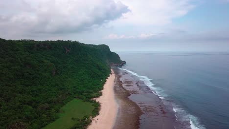 Flight-over-Nyang-Nyang-Beach-Bali-Cloudy
