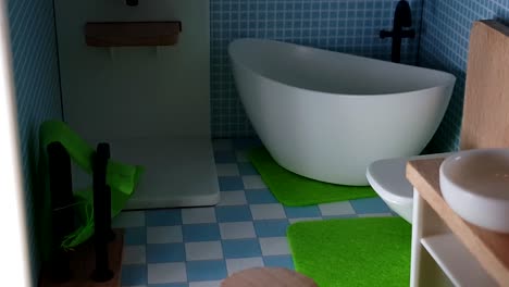 Kinder-Puppenhaus-Miniatur-Badezimmer