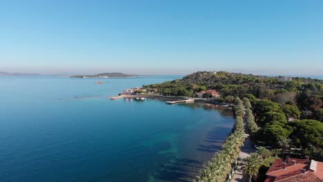Various-drone-shots-in-beautiful-Urla,-Izmir---the-third-largest-city-in-Turkey