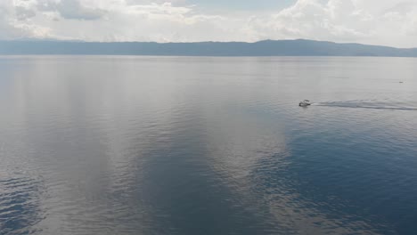 Boat-on-Ohrid-Lake-in-Macedonia