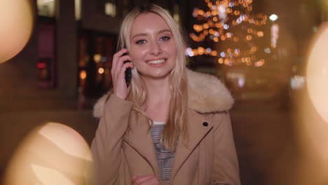Young-Woman-Gets-a-Special-Christmas-Phone-Call-From-a-Close-Friend---In-Slowmotion