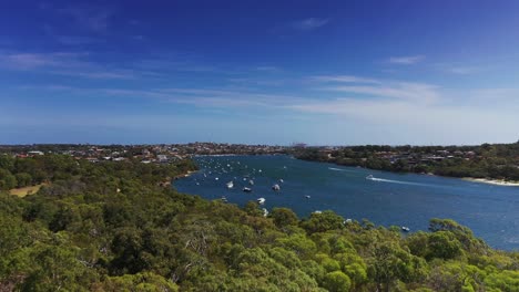 Point-Walter-Australia-Aerial-Drone-Low-Fly-Through-trees-to-river