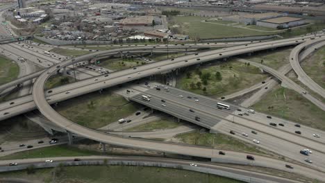 Aerial-static-view-of-Highway-Traffic-Loop
