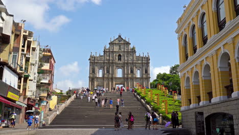 Macau-China---Circa-Tilt-down-of-the-Ruins-of-St