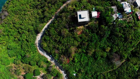Drone-Shot-of-Mt.-Luho,-Boracay-Island-Philippines