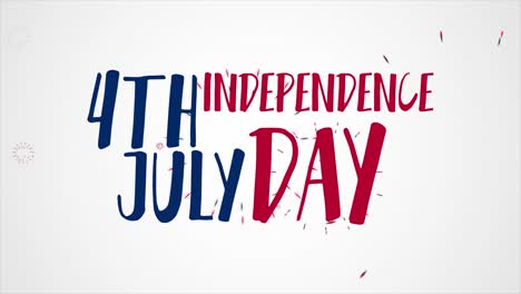 4.-Juli---Unabhängigkeitstag-Mit-Feuerwerk-Und-Feuerwerkskörpern,-Die-Im-Hintergrund-Explodieren