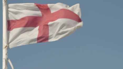 English-flag-flying-on-windy-day